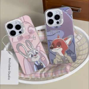 Judi And Nick Couple Phone Case Full Cover Protective Shell for Apple 14pro Iphone 13 14promax Women 15 12 New Model Xs Max Creative 7 8plus Personalized 6