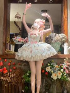 Princess Skirt Lightweight Lolita Original Design Spring Summer Autumn A-Line Dress Polyester Fiber 100% No Sleeve Womens Dress
