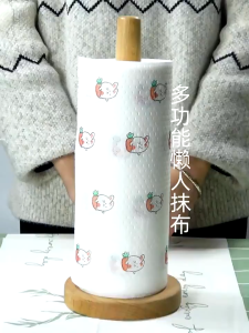 Cuộn Khăn Giấy Vải Lau Đa Năng Lau Bếp Lau Chén Bát Siêu Thấm Hút - Khăn Lau Có Thể Tái Sử Dụng