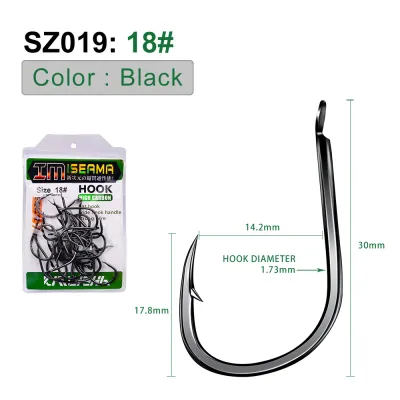 Proberos 30pcs Fishing Hooks Durable And Sharp High Carbon Steel Barbed Fishing Hooks for Carp and Saltwater Angling