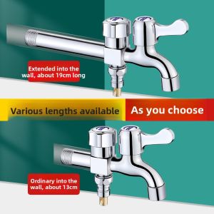 MONLEYTA | German Washer Faucet One In Two Out Multi Functional Double Head Home Use Three Way Dual Control Double Out Split One In Two
