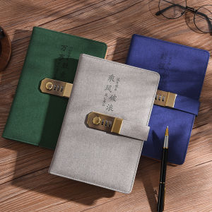 Thickened Retro Lock Notebook Creative Diary Book for Girls Artistic Simple Ins Style Secret Book High Aesthetic Value Lockable Notebook