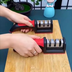 🔥Ready Stock🔥 4-Stages Knife Sharpener/Alat Pengasah Pisau Kitchen Easy Polish Knife Stone 磨刀器