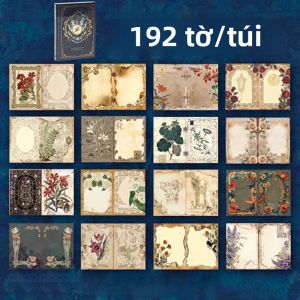 Mr.Paper 192 Chiếc Bộ Giấy Ghi Nhớ Phong Cách Cổ Điển Lá Vàng Retro Văn Phòng Phẩm Để Ghi Nhật Ký Trang Trí Ghi Chú