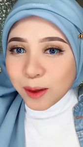 [0.00 s/d -6.00] MYSTICEYES SOFTLENS CARDCAPTOR SERIES COMICS BLUE GREEN LENS 14.5MM