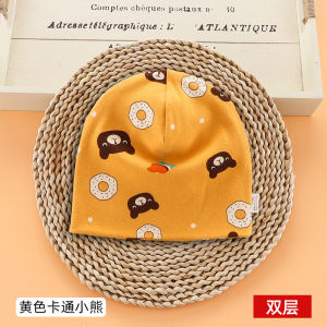 Kids Hat Scarf Set Class a Pure Cotton Baby Cotton-Padded Cap Baby Sleeve Cap High Neck Cami Two-piece Set Cotton Fall and Winter