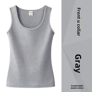 Womens Underwear Easiest for Match Bottoming Small Vest Summer Outwear Pure Cotton Plus Size Tops Stretch Silm Wide-Brimmed Camisole