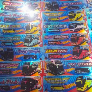 STIKER BUS BASURI HOTWEHEELS BAHAN HOLOGRAM ORIGINAL ANTI AIR / STIKER BUS BASURI OROGINAL