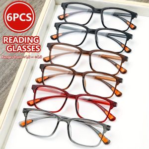 A Set of 6 Simplicity Full-frame Reading Glasses Suitable for Both Men and Women Offering Prescriptions From +1.0 To +4.0