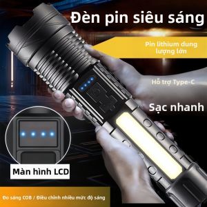 BAIXITANG | Đèn Pin Sạc Đa Năng Siêu Sáng Có Thể Điều Chỉnh Kích Cỡ Dài Lâu Phù Hợp Gia Đình