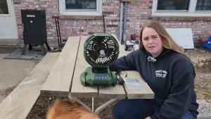 Portable Misting Fan 30000mAh Rechargeable Battery Powered Floor Cooling Fan 4 Strong Winds 4 Spray Mister Adjustable Base for 10-13in Water Tank Outdoor Fans for Camping(No Bucket Included)