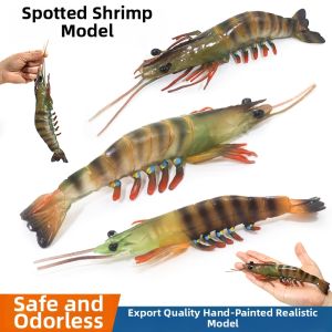 Realistic Seafood Model Plastic Solid Shrimp Decoration