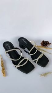 Heels wanita zayana 5cm terbaru/hak tahu tali mutiara 07