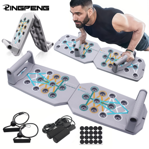 Color Folding Push-up Plate Bracket Multi-mode Adjustable with Chest Abdomen Back Partition Core Muscle Exerciser