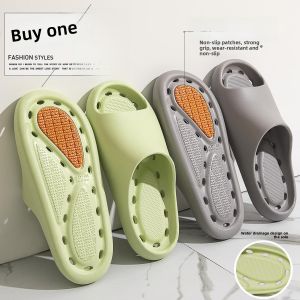 MONLEYTA | Anti-Slip Bathroom Slippers Couple Home Indoor Bathing Quick Dry Sandals Men Women New 2025 Stylish Simple EVA Flat Sandals