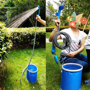 Lohascamping กลางแจ้งแบบพกพาฝักบัวอาบน้ํา DC 12V รถเครื่องซักผ้าทําความสะอาดเครื่องมืออาบน้ําพร้อมไฟแช็กรถซักผ้าชุด