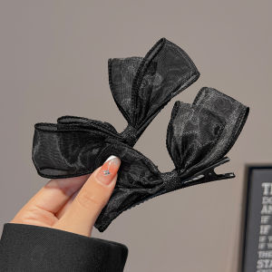 กิ๊บติดผมโบว์ผีเสื้อแบบมีมิติ ทรงปากเป็ด สำหรับผู้หญิง กิ๊บติดผมสไตล์ฝรั่งเศส ตกแต่งผม ทรงปากเป็ด กิ๊บติดผมแบบมีด้านข้าง