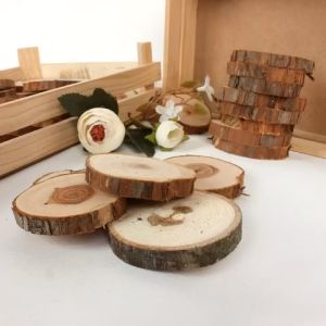 Khoanh Gỗ /Lát Gỗ Tròn Tự Nhiên Kích Thước Từ 3 -10cm Dùng Trang Trí Nhà Cửa Lót Cốc Decor chụp ảnh Phụ Kiện DIY