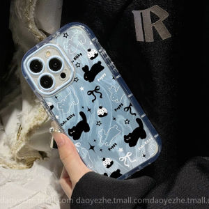 Cute Blue Cat Silicone Phone Case Full Cover Shockproof for Vivo X300 X200S X100S S30 X90S S19/S18 Protective Cover Female Style