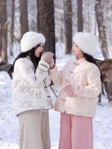 New Chinese Style Heavy Embroidery Cotton Jacket Womens Winter Fashion Young Peoples Cotton Padded Tang Suit Outerwear