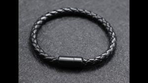 Noter 3pcs Men Bracelet Set 8mm Natural Onyx Tiger Eyes Stone Braclet Homme Magentic Clasp Leather Braslet Pulsera Hombre Gift