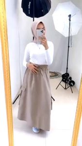 Rok Cargo Panjang Terbaru 2023 & Rok Span Chinos Wanita Dewasa 75kg