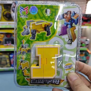 Digital Transforming Robot Car Building Blocks Toy for Boys Intelligence Development Assembly Model Vehicle Puzzle Game