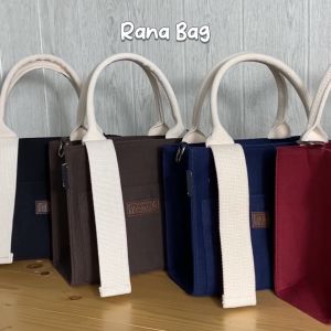 Pamole - Tas Selempang Sling Bag Wanita Bahan Kanvas Premium Penutup Resleting - Rana Series
