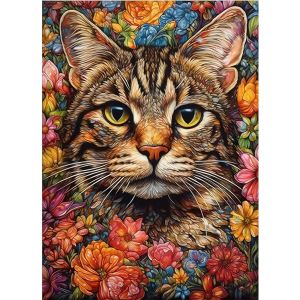 Adult Jigsaw Puzzle  Featuring an Animal Cat Puzzles for Gameroom Bedroom Livingroom Gift Challenging Game