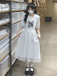 Váy Chữ a Dài Vừa Phải Phong Cách Pháp Ngọt Ngào Cho Bé Gái Mùa Hè Váy Nữ Sinh Ngọt Ngào Váy Dài Chữ a Phong Cách Cổ Điển