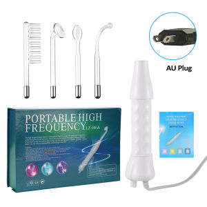 4-in-1 Portable Electric Neon Wand Skin Therapy Wand Machine High Frequency Facial Therapy Tool for Face Skin Acne Treatment