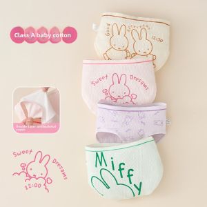 Girls Cotton Underwear Triangle Shorts Comfortable Breathable Anti-Bacterial Soft Cotton Pants for Children Innerwear Bottoms