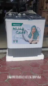 MESIN CUCI HISENSE 2 TABUNG 9 KG 380 WATT top loading - WS 90K10 GARANSI RESMI BY TMJ