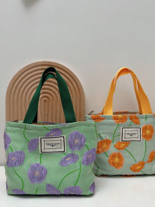 Niche Style Original Retro Pastoral Style Mini Canvas Bag Ins Young Adult Student All-Match Shopping Bag Small Cloth Handbag