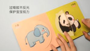 [4 Books Set] Sunshine Baby Bilingual 3D Flipping Cognitive Books. Suitable for toddlers between 0 - 3 Years Old. Dented Cover.