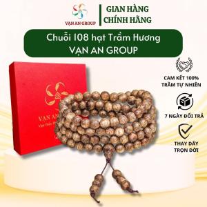Chuỗi 108 hạt trầm hương vòng tay trầm hương tự nhiên Vạn An Home mang đến may mắn hạnh phúc bình an tài lộc