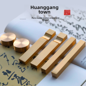 Bronze Stationery Multi-functional Solid Creative Pen Holder Weight Calligraphy Painting Brush Metal Ornament Desk Accessories