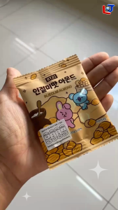 BT21 INJEOLMI ALMOND 10g / บีทีทเวนตี้วัน อินจอลมี อัลมอนด์ (อัลมอนด์คั่วรสขนมอินจอลมี)