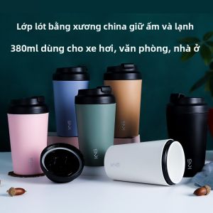 BIZE | High-Capacity Insulated True Ceramic Drinkware Cup