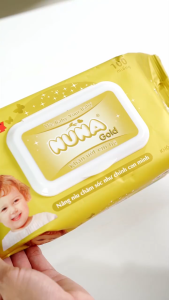 Combo 3 Bao Khăn Giấy Ướt Em Bé Nuna Gold 100 miếng/bao (Vải Dày Hơn)