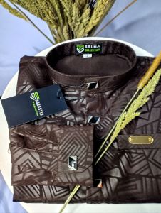 KEMEJA KOKO SULTAN ANAK USIA 1-12 TAHUN EMBOS PREMIUM MODEL TERBARU COKLAT TUA/KOPI