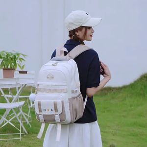 Balo nữ ulzzang hàn quốc cho học sinh đi học cấp 2 3 vải nylon cao cấp chống nước đựng laptop 3401