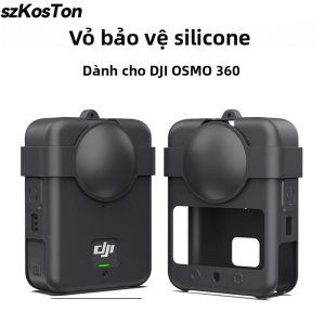 Vỏ Bảo Vệ Bằng Silicon Cho Máy Ảnh DJI OSMO 360 Có Dây Buộc Phụ Kiện Che Bụi Chống Rơi