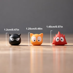 Mini Funny Cute Black Blue Little Coal Ball Elf Resin Craft Miniature Figure Car Mounted Creative Interior Ornament & Home Decor