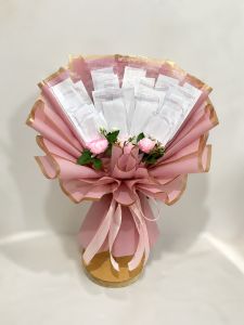 Ready Bouquet / Buket Uang kosong warna Dusty Pink