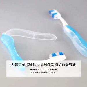 1pc Travel Toothbrush Handy In-Pocket Foldable Silicone Fine Bristle Dental Care Deep Clean Brush