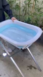 [COD] baby bath rack thickened bathtub cartoon baby bathtub Basin support frame Bathtub rack bracket bath stand