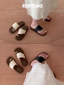 XIXITIAO | Narrow Soft Bottom Slip Resistant Fashion Sandal With Metal Ring