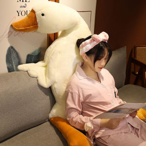 160 Cm Mainan Mewah Bebek Besar Putih Angsa Lucu Boneka Stuffed Plush Mainan Kartun Besar Bebek Mewah Bantal Tidur