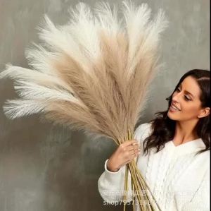90/120cm Artificial Pampas Grass Bouquet Fake Flower for Home Room Decor Garden Wedding Decoration Outdoor Simulation Plant Reed